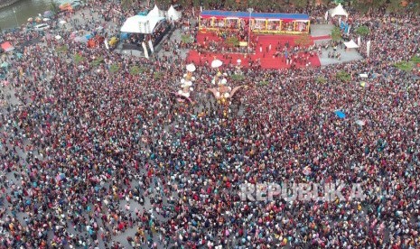 Pesona Hoyak Tabuik Piaman. Dalam prosesi ini, Pemkot Pariaman mengerahkan sekitar 50 personel Dinas Perhubungan (Dishub) untuk menjaga kelancaran arus lalu lintas. (ilustrasi).