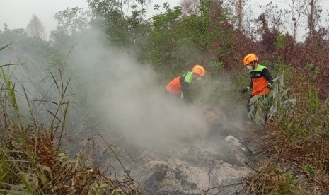 Badan Meteorologi, Klimatologi dan Geofisika (BMKG) Stasiun Pekanbaru, menyatakan, sebanyak 13 titik panas kebakaran hutan dan lahan (karhutla) terdeteksi di Kabupaten Bengkalis, Riau (Foto: ilustrasi karhutla Riau)