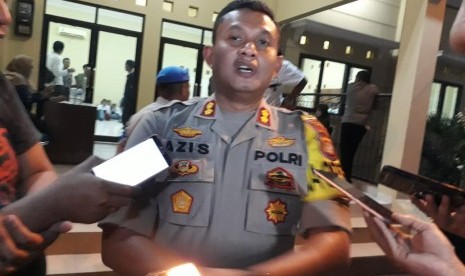 Kapolresta Depok, AKBP Azis Andriansyah beri keterangan terkait pengamanan ratusan pelajar yang hendak melakukan demo di Jakarta, Senin (30/9).