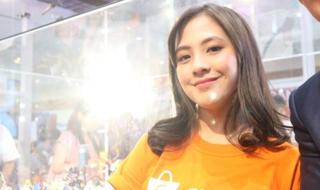 Adhisty Zara atau Zara JKT48 di Indonesia Comic Con 2019, Sabtu (12/10). 