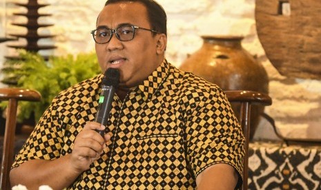 Presiden Konfederasi Serikat Pekerja Seluruh Indonesia (KSPSI) Andi Gani Nena Wea 