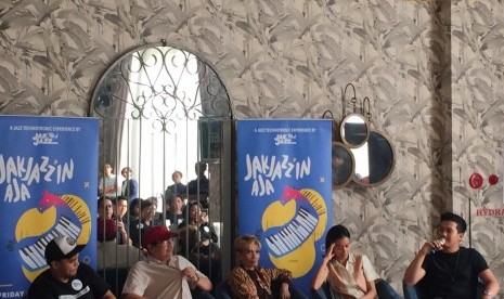 Konferensi pers Kick Off konser ‘JakJazzin Aja’ yang rencananya akan digelar pada 6 Desember 2019, konpers dilakukan di Ellise Lounge The Tribata, Jakarta Selatan, Rabu (16/10). 