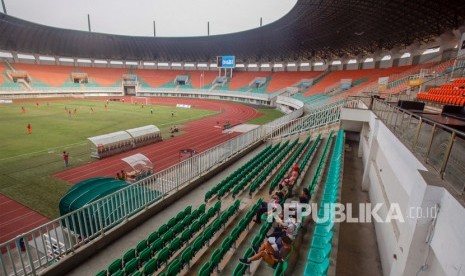 Suasana Stadion Pakansari di Cibinong, Kabupaten Bogor, Jawa Barat, Selasa (29/10/2019).