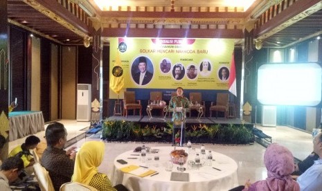 Wakil Koordinator Bidang (Wakorbid) Pratama DPP Golkar Bambang Soesatyo (Bamsoet) saat menghadiri acara diskusi publik dengen tema 