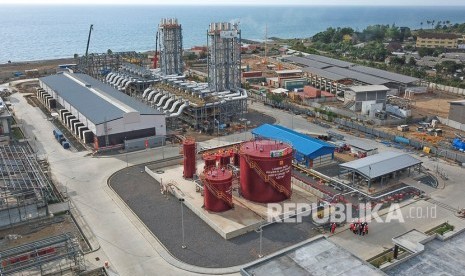 Foto area proyek Pembangkit Listrik Tenaga Mesin Gas dan Uap (ilustrasi). Menteri Energi dan Sumber Daya Mineral (ESDM), Arifin Tasrif secara daring meresmikan 10 pembangkit listrik tersebar dengan total kapasitas sebesar 555 Megawatt (MW).