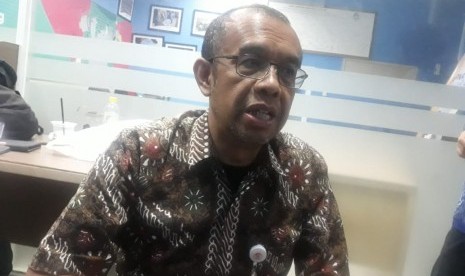 Sesmenpora Gatot S Dewa Broto saat menemui wartawan di Media Center Kemenpora, Jakarta, Jumat (22/11).