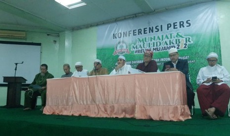 Konfrensi pers Reuni 212 di Aula DDII, Jakarta, Jumat (29/11). 