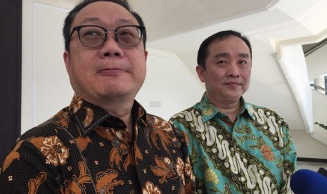 Direktur Umum PT. Visionet Internasional (OVO) Karaniya Dharmasaputra usai menemui Wakil Presiden KH Maruf Amin di Kantor Wapres, Jakarta, Kamis (5/12).