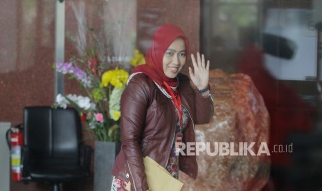 Istri mantan Menpora Imam Nahrawi, Shobibah Rohmah menjalani pemeriksaan di Gedung KPK, Jakarta, Kamis (19/12/2019). 