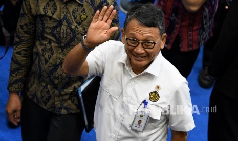 Menteri Energi dan Sumber Daya Mineral (ESDM) Arifin Tasrif. Pemerintah mempercepat pemanfaatan energi baru terbarukan dengan mendorong penciptaan pasar baru.