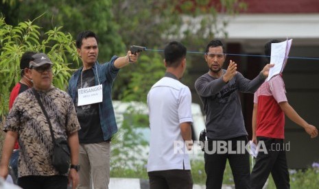 Ilustrasi rekonstruksi penembakan mahasiswa Universitas Halu Oleo Kendari almarhum Randi