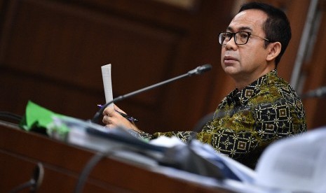 Tubagus Chaeri Wardana alias Wawan menjalani sidang di Pengadilan Tipikor Jakarta Pusat. (ilustrasi)