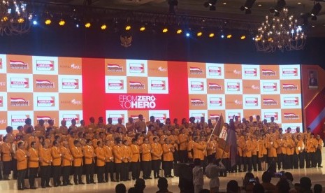 Partai Hanura mengukuhkan kepengurusan untuk periode 2019 - 2024, JCC Senayan, Jumat (24/1). 