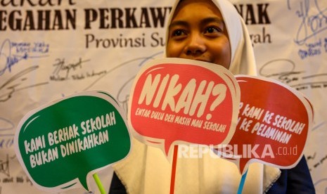 Kampanye Gerakan Pencegahan Perkawinan Anak. Pemahaman anak-anak terkait pendidikan seksualitas dan kesehatan reproduksi banyak yang salah.