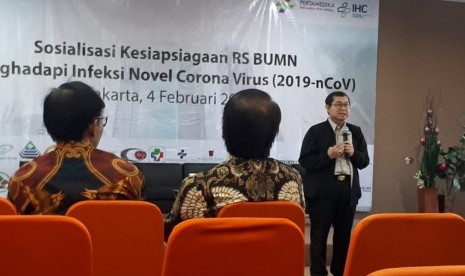 Mencegah virus corona masuk ke Indonesia, sejumlah Rumah Sakit (RS) milik negara (BUMN) menggelar web seminar atau webinar di Rumah Sakit Pusat Pertamina (RSPP), Jakarta, pada Selasa, (4/2).