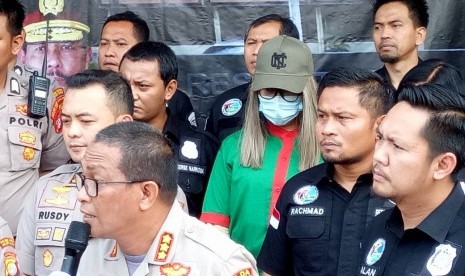 Konferensi pers terkait penangkapan artis Lucinta Luna terkait penyalahgunaan narkoba di Mapolres Metro Jakarta Barat, Rabu (12/2)