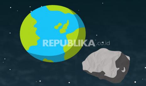 Asteroid akan menabrak bumi, (ilustrasi). NASA akan melakukan uji coba menembakan roket ke asteroid untuk mempelajari metode pertahanan jika sewaktu-waktu asteroid membahayakan menyerang bumi.