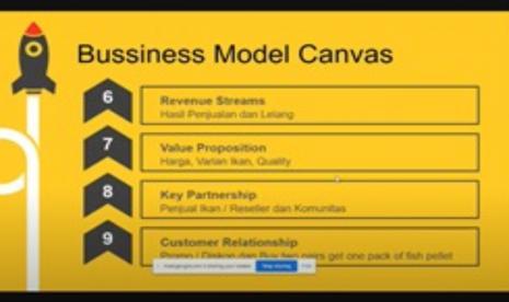 Baznas meminta para peserta beasiswa untuk mempelajari dan membuat Business Model Canvas (BMC) untuk bisnis mereka masing-masing.