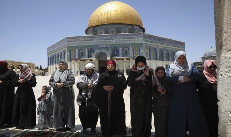 Masjid Dome of the Rock di kompleks Masjid Al-Aqsa di Kota Tua Yerusalem