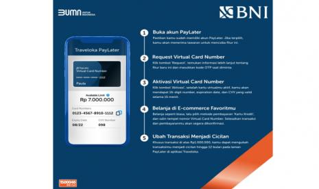 Superapp, Traveloka resmi memperkenalkan Traveloka PayLater ‘Virtual Card Number’, bekerja sama dengan BNI.