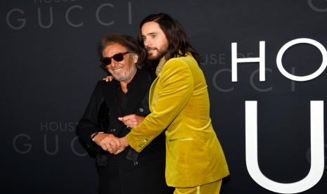 Jared Leto (kiri) dan Al Pacino menghadiri pemutaran perdana 