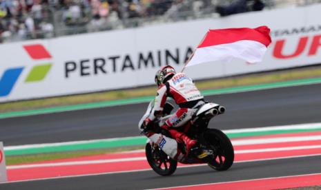 Pembalap Moto3 Mario Aji