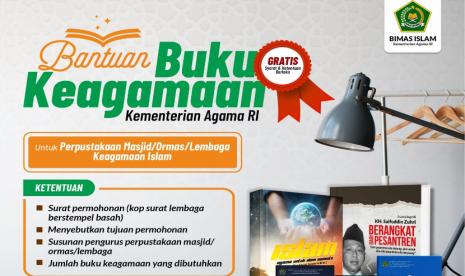 Kementerian Agama (Kemenag) membuka peluang bagi perpustakaan masjid, ormas, dan lembaga keagamaan Islam untuk mengajukan bantuan buku keagamaan yang ditujukan kepada Ditjen Bimbingan Masyarakat Islam (Bimas Islam).