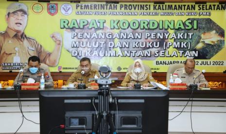 Tampak rapat koordinasi Penanganan Penyakit Mulut dan Kuku (PMK), Selasa (12/7/2022)