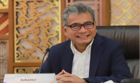 Direktur Utama BRI Sunarso pada Press Conference Pemaparan Kinerja Keuangan Kuartal II Tahun 2022, pada Rabu (27/7/2022).