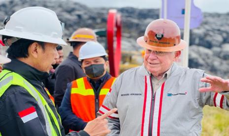  Presiden Joko Widodo dan Menteri BUMN Erick Thohir untuk pertama kalinya mengunjungi tambang Grasberg yang dikelola PT Freeport Indonesia, Kamis (1/9/2022). 