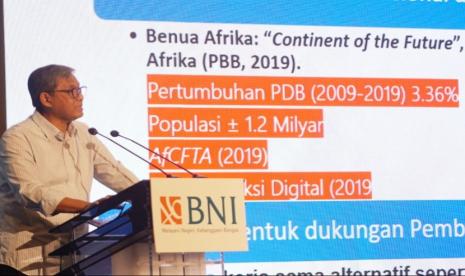 BNI Ambil Peluang Pasar Afrika - Sekretaris Jenderal Kementerian Luar Negeri (Sekjen Kemenlu) Cecep Herawan dalam Business Meeting 2023 dengan tema Winning Marketshare Through Digital and Collaboration Mindset yang diselenggarakan di Bali, Pertengahan Februari 2023.