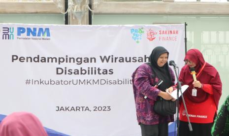 Sakinah Finance meluncurkan “Program Sejuta Ta’awun Disabilitas” bekerja sama dengan Productive+ binaan Staf Khusus Presiden RI Bidang Disabilitas Angkie Yudistia.