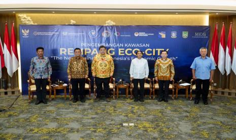 Konferensi pers Pengembangan Kawasan Rempang Eco-City.