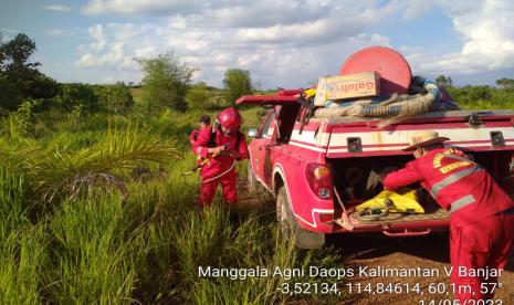 i Kota Banjarbaru, lahan seluas tiga hektar di Kecamatan Cempaka Kota Banjarbaru, Ahad (14/5/2023) sekitar Pukul 14.08 Wita  terbakar. 