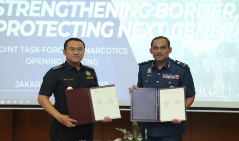 Direktorat Jenderal Bea dan Cukai (DJBC) atau Bea Cukai kembali bersinergi dengan Royal Malaysian Customs Department (RMCD) atau Jabatan Kastam Diraja Malaysia dalam operasi Joint Task Force (JTF) on Narcotics tahun 2023. 