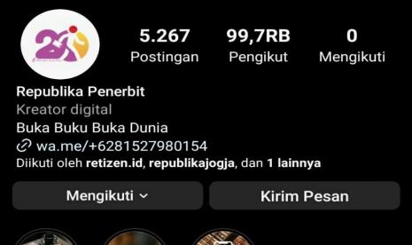 Akun media sosial Republika Penerbit dibajak.