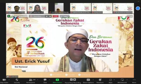 Forum Zakat menggelar agenda doa bersama dengan mengundang Dai Nasional Ustaz Erick Yusuf, pada Selasa (19/9/2023).