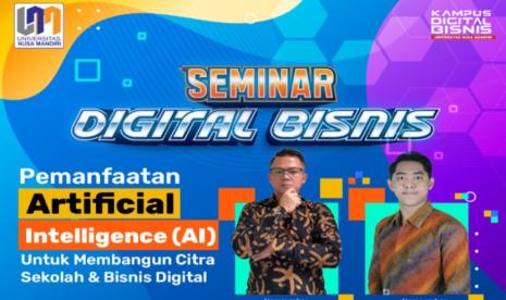 Kampus Digital Bisnis Universitas Nusa Mandiri (UNM) mengajak seluruh generasi muda mengenal pemanfaatan Artificial Intelligence (AI) lewat acara seminar.