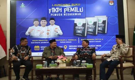 Launching buku “Fiqih Pemilu, Pemuda Negarawan” di gedung KPU RI pada Ahad (11/2/2024).