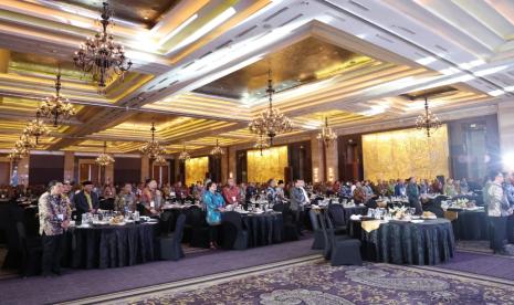 Penjabat (Pj) Gubernur Banten Al Muktabar hadiri Rapat Koordinasi Nasional (Rakornas) Ibu Kota Nusantara (IKN) di Hotel Indonesia Kempinski Jakarta, Kamis (14/3/2024).