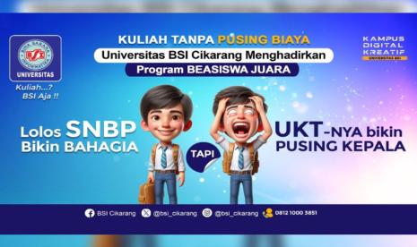 Universitas BSI (Bina Sarana Informatika) Kampus Cikarang menghadirkan solusi yang menggembirakan melalui Program Beasiswa Juara! 