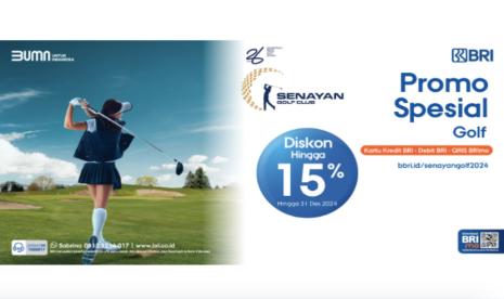  Nasabah BRI mendapatkan Promo Spesial Golf hingga 15 persen yang berlaku mulai 1 Januari-31 Desember 2024.