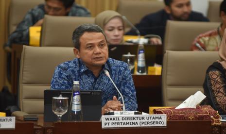 Wakil Direktur Utama Pertamina Wiko Migantoro pada RDP Komisi VI DPR RI, 12 Juni 2024.