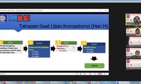 Universitas BSI (Bina Sarana Informatika) baru saja menggelar acara yang bikin semangat para mahasiswanya meledak-ledak! Rabu malam, 19 Juni 2024, dari pukul 18.30 hingga 21.00 WIB, Universitas BSI mengadakan workshop daring pembekalan sertifikasi kompetensi analis program via Zoom. 