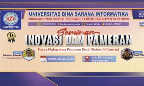 Inovasi dan kreativitas mahasiswa Universitas BSI (Bina Sarana Informatika) Kampus Purwokerto akan tampil gemilang dalam acara 