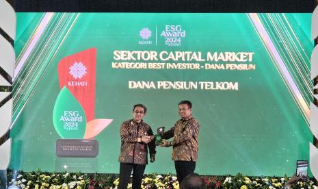 Dana Pensiun Telkom meraih predikat terbaik dalam ajang ESG Award 2024 (Environmental, Social, and Governance) by KEHATI di Sektor Capital Market dengan kategori Best Investor Dana Pensiun.