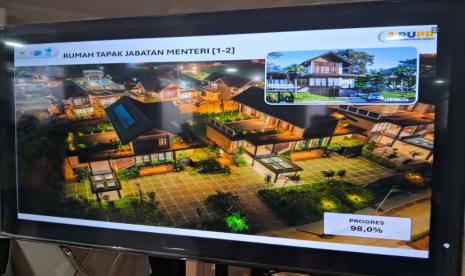 Tangkapan layar progres pembangunan rumah dinas menteri negara di IKN.