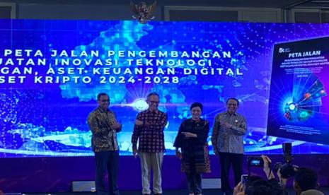 Peluncuran Peta Jalan Pengembangan dan Penguatan Inovasi Teknologi Sektor Keuangan, Aset Keuangan Digital dan Aset Kripto 2024-2028 di kawasan Jakarta Pusat, Jumat (9/8/2024). 