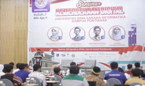 Universitas BSI (Bina Sarana Informatika) Kampus Pontianak kembali menunjukkan komitmennya dalam mendorong kemajuan pendidikan di era digital melalui penyelenggaraan Seminar Kemerdekaan Digital dengan tema “Artificial Intelligence for Education: Transformasi Pendidikan di Era Digital”. 