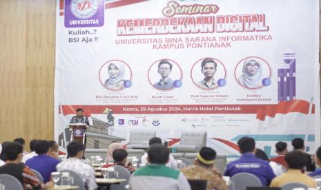 Universitas BSI (Bina Sarana Informatika) Kampus Pontianak kembali mempertegas komitmennya dalam memajukan pendidikan di era digital melalui penyelenggaraan Seminar Kemerdekaan Digital bertajuk “Artificial Intelligence for Education: Transformasi Pendidikan di Era Digital”.